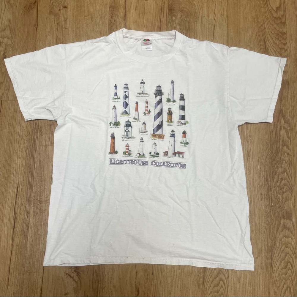 Vintage Y2K Lighthouse graphic tee